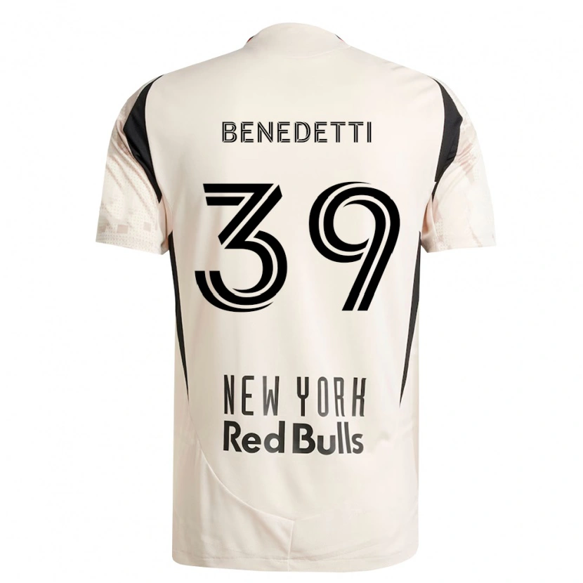 Danxen Dame Nehuén Benedetti #39 Off-White Rød Svart Bortetrøye Drakt Trøye 2026/27 Skjorter T-Skjorte