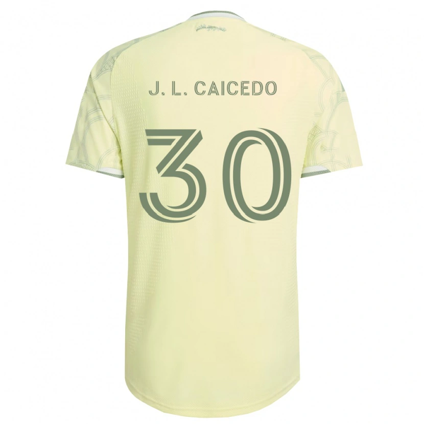Danxen Dame José Caicedo #30 Beige Hvit Bortetrøye Drakt Trøye 2026/27 Skjorter T-Skjorte