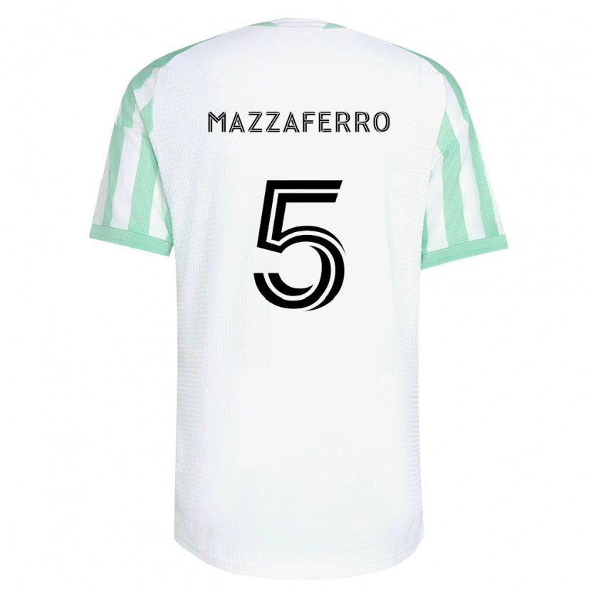Danxen Dame Salvatore Mazzaferro #5 Lysegrønn Svart Hvit Bortetrøye Drakt Trøye 2026/27 Skjorter T-Skjorte