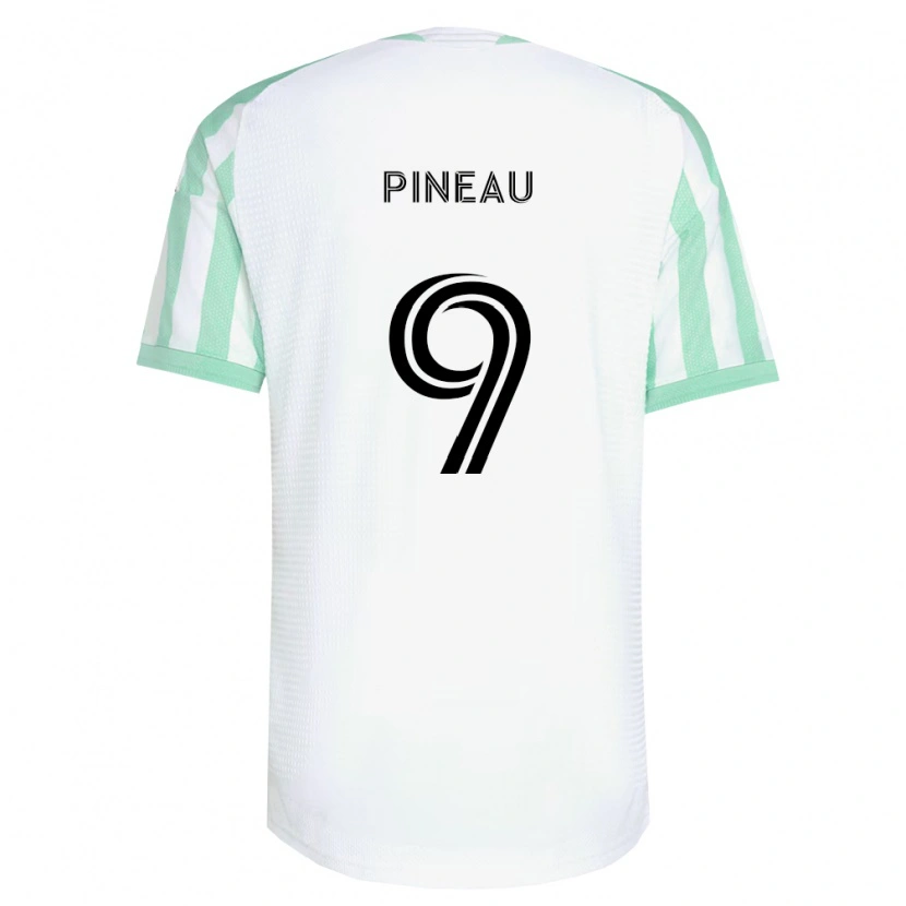 Danxen Dame Sebastien Pineau #9 Lysegrønn Svart Hvit Bortetrøye Drakt Trøye 2026/27 Skjorter T-Skjorte