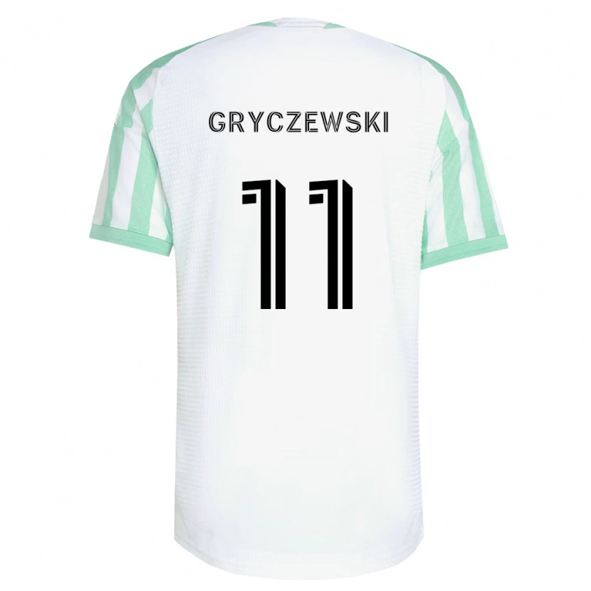 Danxen Dame Patrick Gryczewski #11 Lysegrønn Svart Hvit Bortetrøye Drakt Trøye 2026/27 Skjorter T-Skjorte