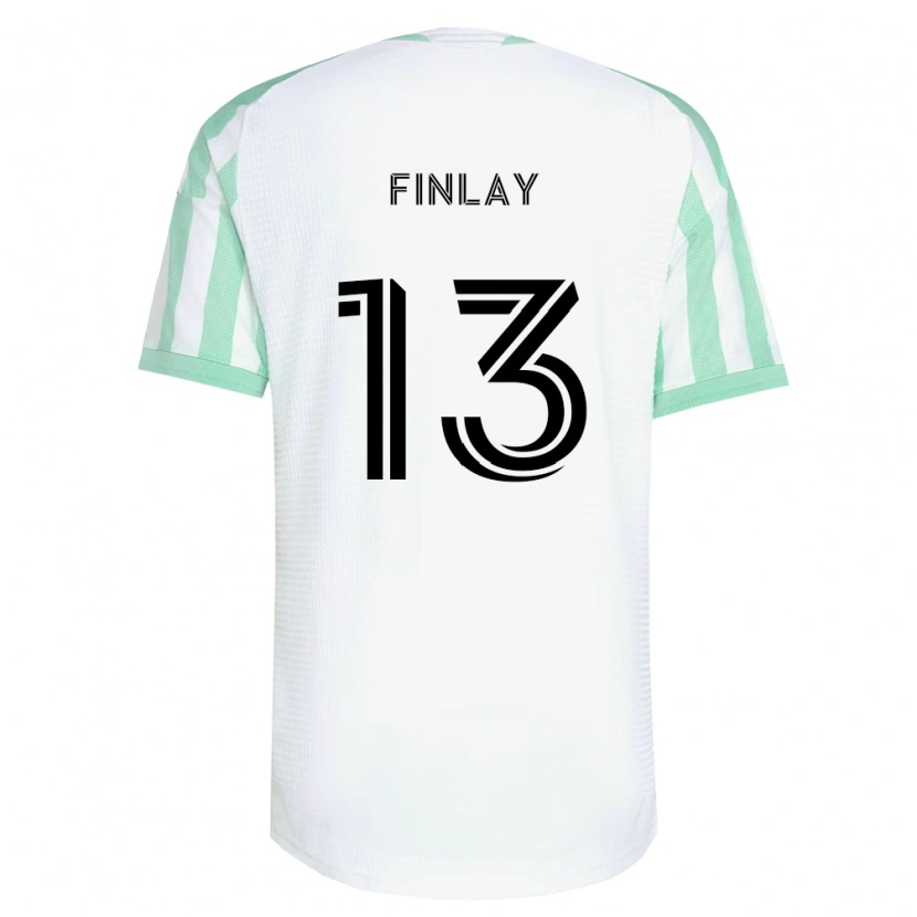 Danxen Dame Ethan Finlay #13 Lysegrønn Svart Hvit Bortetrøye Drakt Trøye 2026/27 Skjorter T-Skjorte