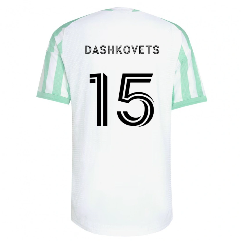 Danxen Dame Artem Dashkovets #15 Lysegrønn Svart Hvit Bortetrøye Drakt Trøye 2026/27 Skjorter T-Skjorte