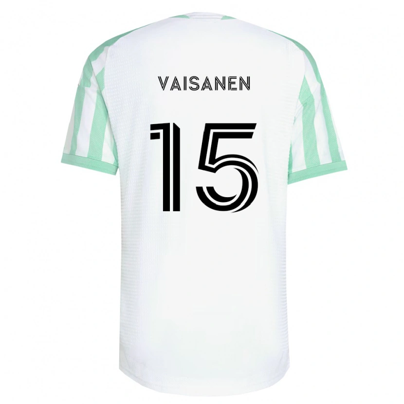 Danxen Dame Leo Väisänen #15 Lysegrønn Svart Hvit Bortetrøye Drakt Trøye 2026/27 Skjorter T-Skjorte