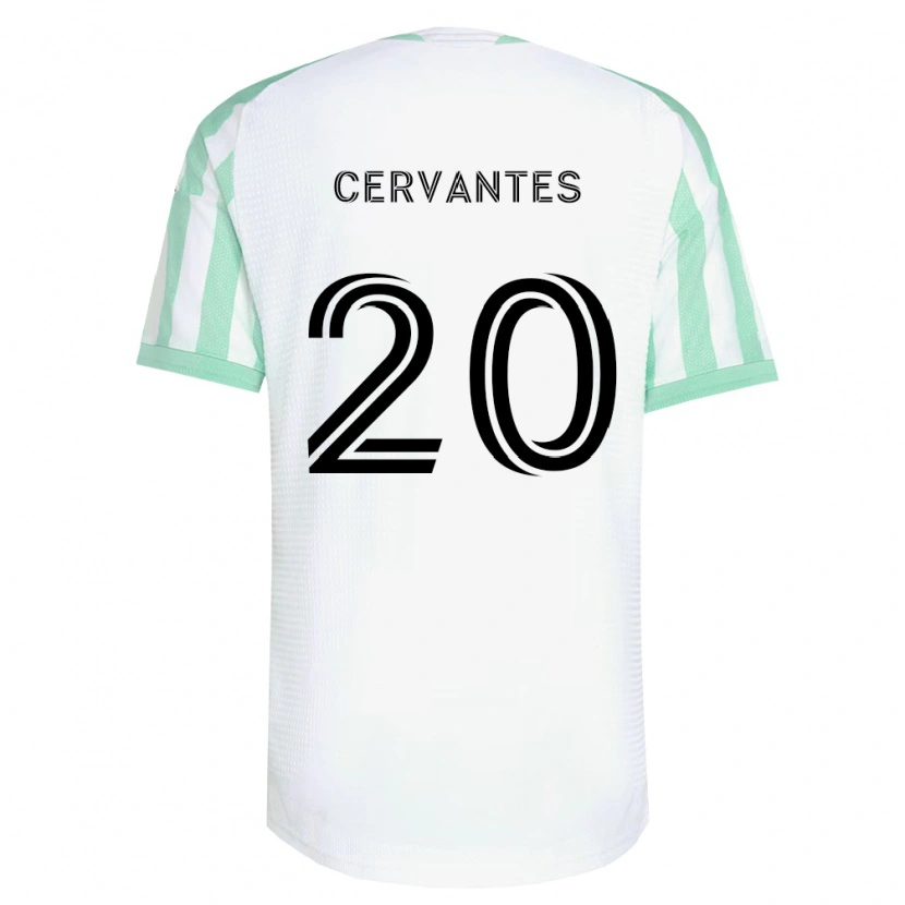 Danxen Dame Aaron Cervantes #20 Lysegrønn Svart Hvit Bortetrøye Drakt Trøye 2026/27 Skjorter T-Skjorte