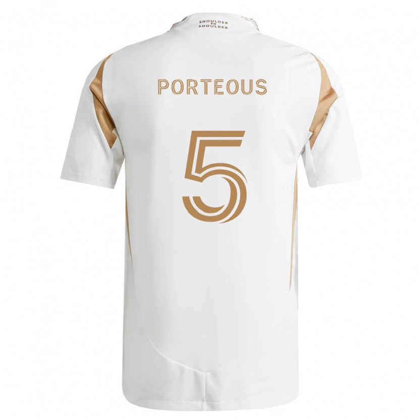 Danxen Dame Ryan Porteous #5 Hvit Brun Bortetrøye Drakt Trøye 2026/27 Skjorter T-Skjorte