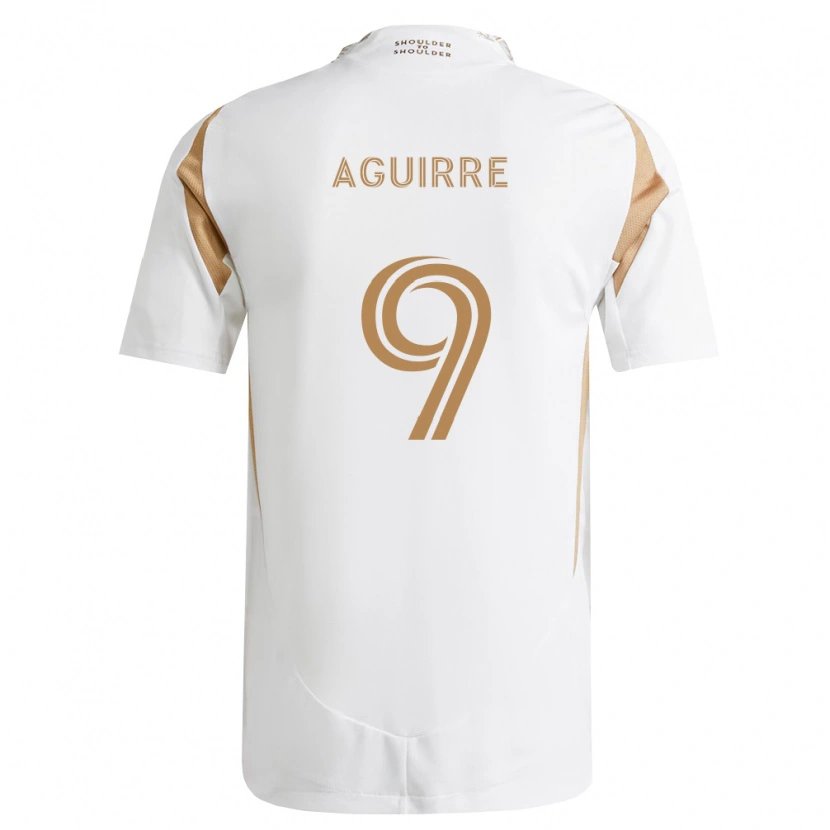 Danxen Dame Dustin Aguirre #9 Hvit Brun Bortetrøye Drakt Trøye 2026/27 Skjorter T-Skjorte