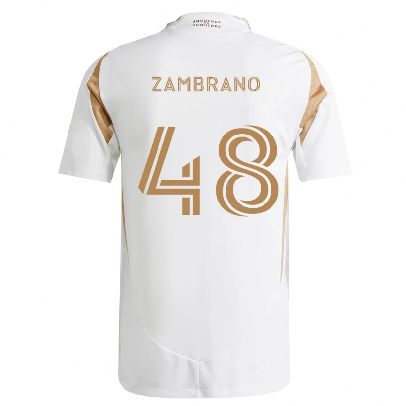 Danxen Dame Gavin Zambrano #48 Hvit Brun Bortetrøye Drakt Trøye 2026/27 Skjorter T-Skjorte