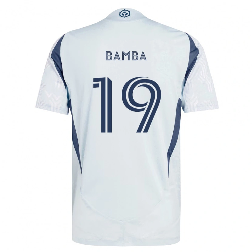 Danxen Dame Jonathan Bamba #19 Blå Grå Hvit Bortetrøye Drakt Trøye 2026/27 Skjorter T-Skjorte