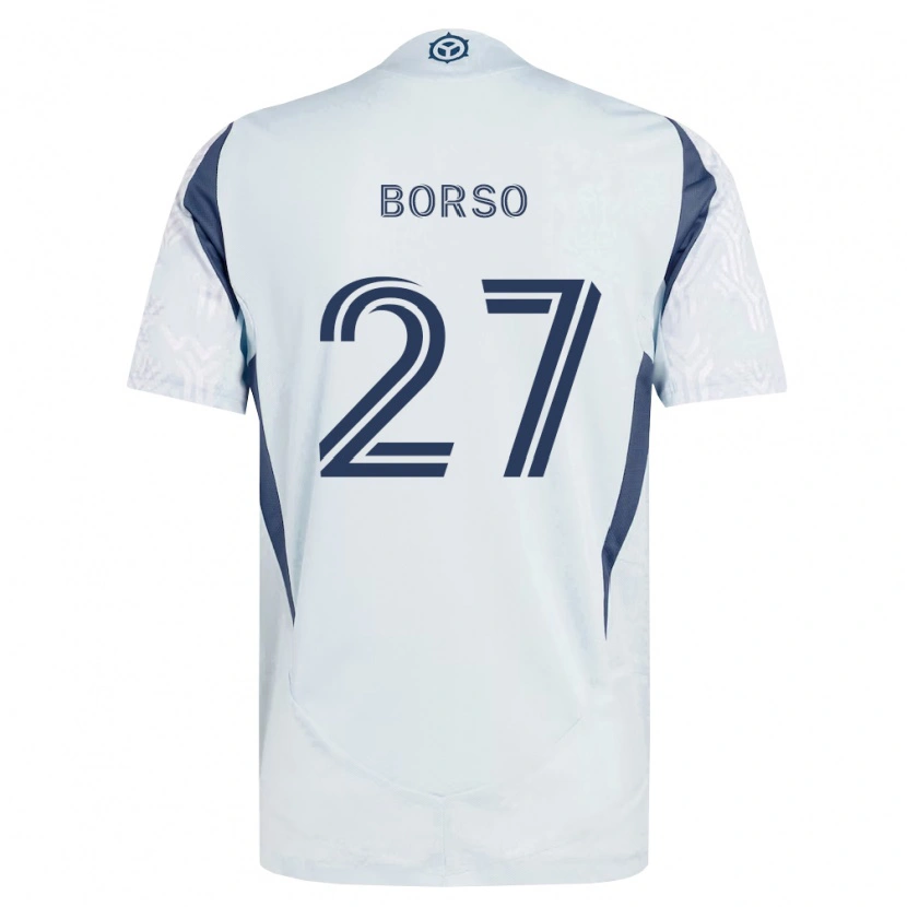 Danxen Dame Dylan Borso #27 Blå Grå Hvit Bortetrøye Drakt Trøye 2026/27 Skjorter T-Skjorte