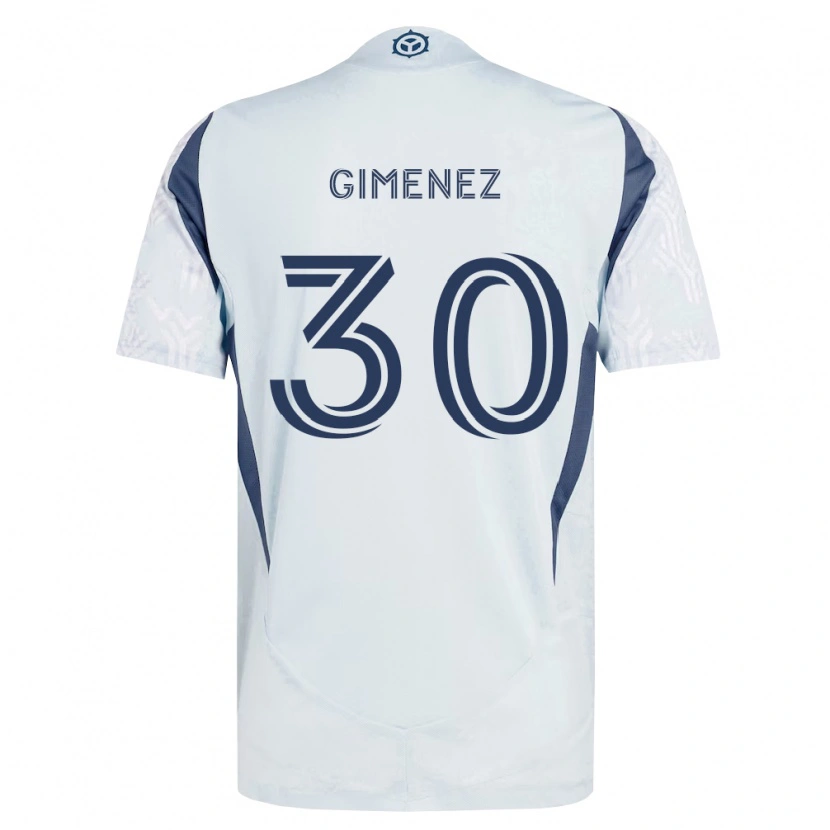 Danxen Dame Gastón Giménez #30 Blå Grå Hvit Bortetrøye Drakt Trøye 2026/27 Skjorter T-Skjorte