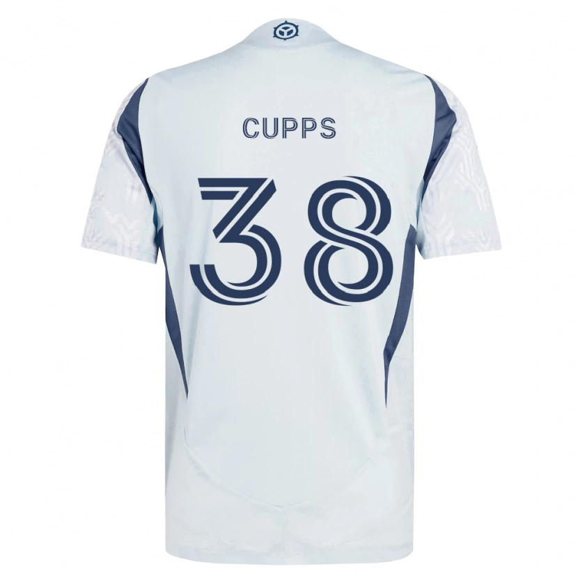Danxen Dame Christopher Cupps #38 Blå Grå Hvit Bortetrøye Drakt Trøye 2026/27 Skjorter T-Skjorte