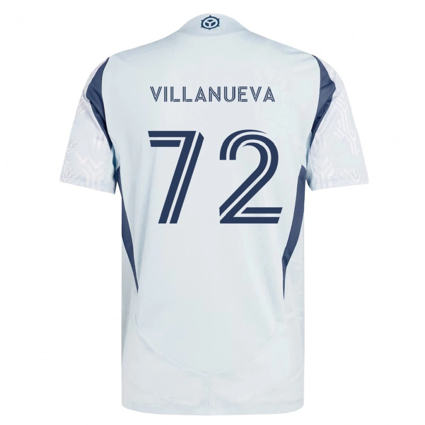 Danxen Dame Damyan Villanueva #72 Blå Grå Hvit Bortetrøye Drakt Trøye 2026/27 Skjorter T-Skjorte