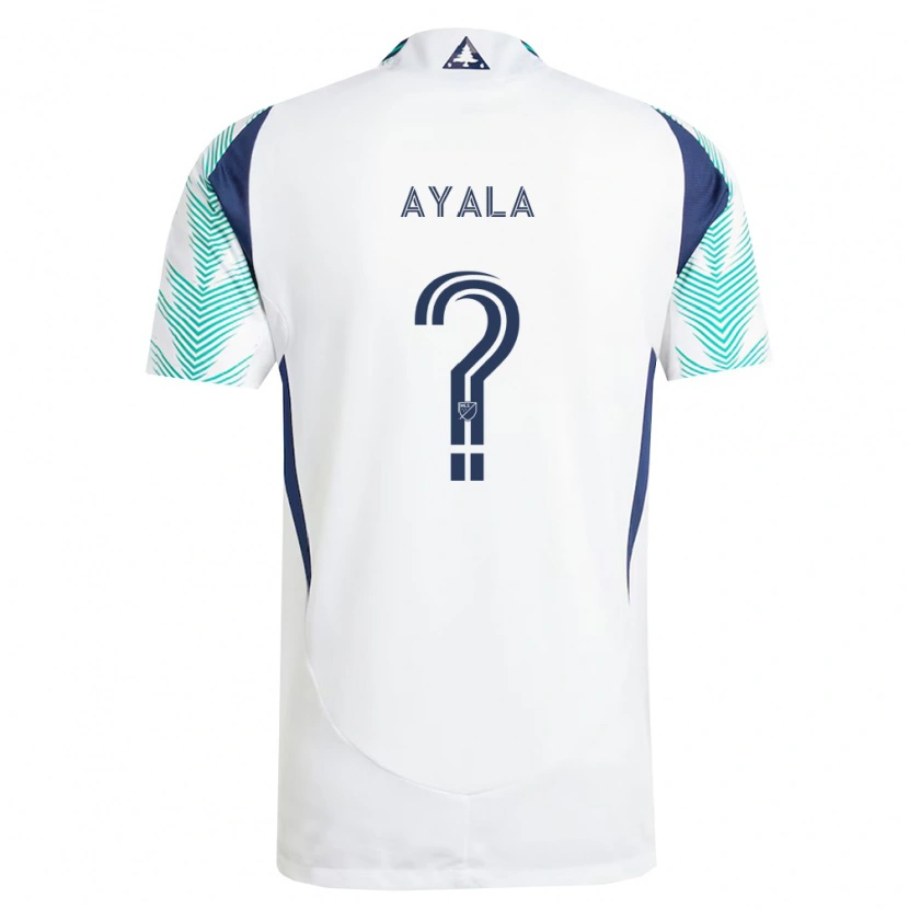 Danxen Dame Jordi Ayala #0 Hvit Marineblå Lysegrønn Bortetrøye Drakt Trøye 2026/27 Skjorter T-Skjorte