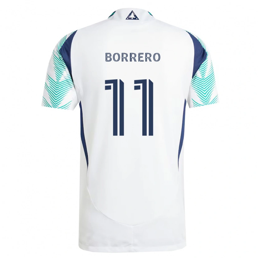 Danxen Dame Dylan Borrero #11 Hvit Marineblå Lysegrønn Bortetrøye Drakt Trøye 2026/27 Skjorter T-Skjorte