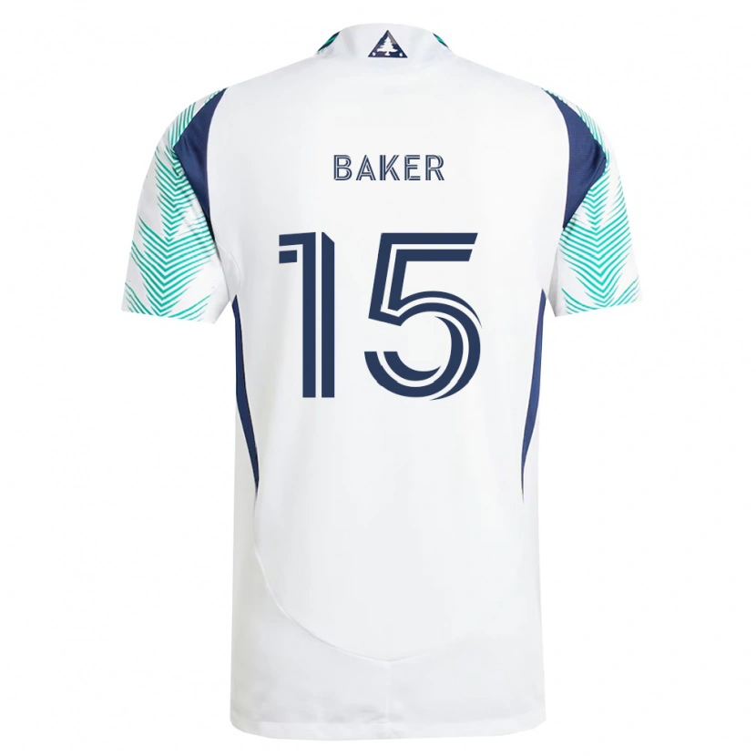 Danxen Dame Cody Baker #15 Hvit Marineblå Lysegrønn Bortetrøye Drakt Trøye 2026/27 Skjorter T-Skjorte