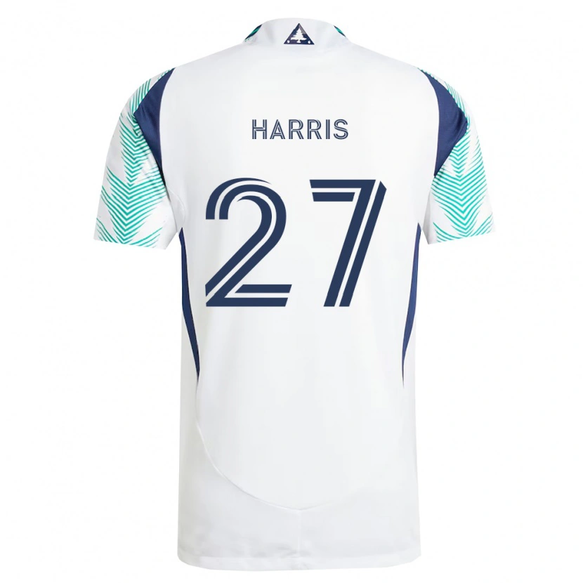 Danxen Dame Wilson Harris #27 Hvit Marineblå Lysegrønn Bortetrøye Drakt Trøye 2026/27 Skjorter T-Skjorte