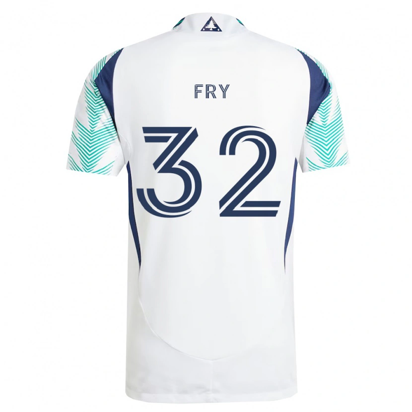 Danxen Dame Malcolm Fry #32 Hvit Marineblå Lysegrønn Bortetrøye Drakt Trøye 2026/27 Skjorter T-Skjorte