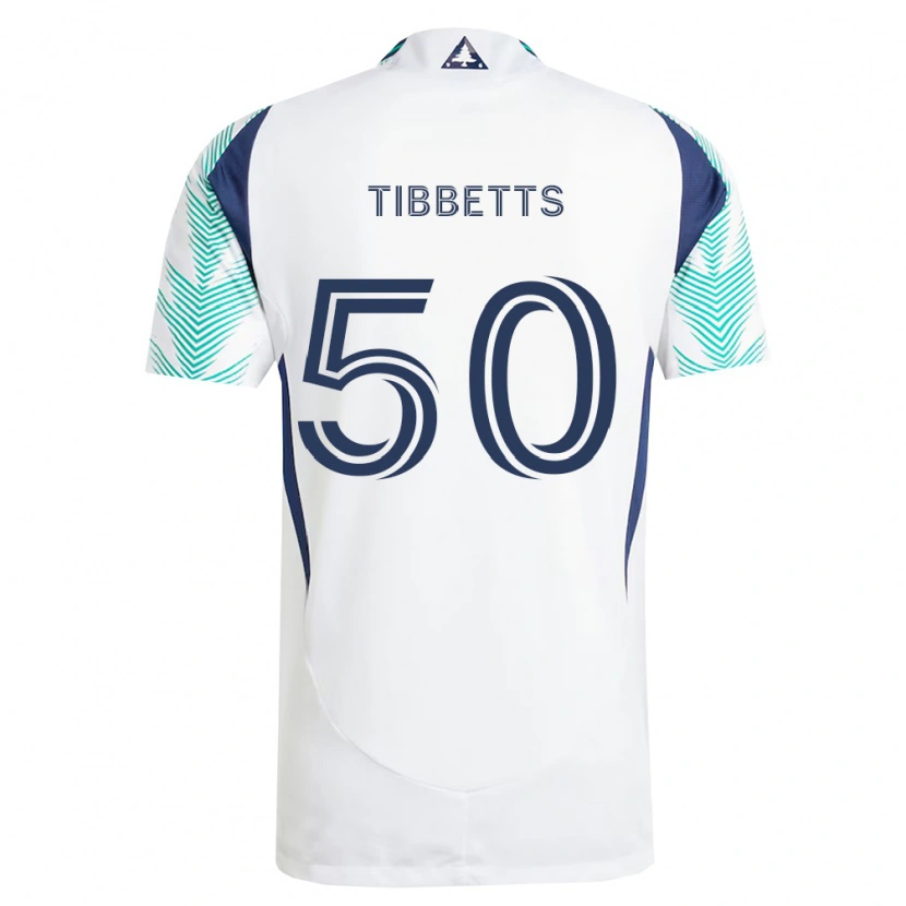 Danxen Dame Matthew Tibbetts #50 Hvit Marineblå Lysegrønn Bortetrøye Drakt Trøye 2026/27 Skjorter T-Skjorte
