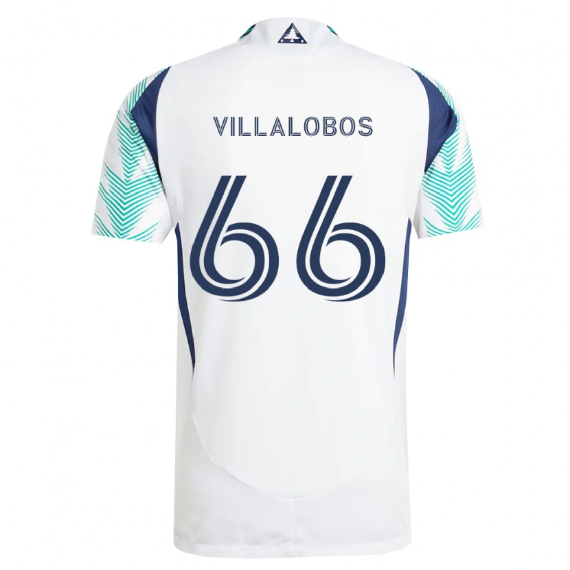 Danxen Dame Ivan Villalobos #66 Hvit Marineblå Lysegrønn Bortetrøye Drakt Trøye 2026/27 Skjorter T-Skjorte
