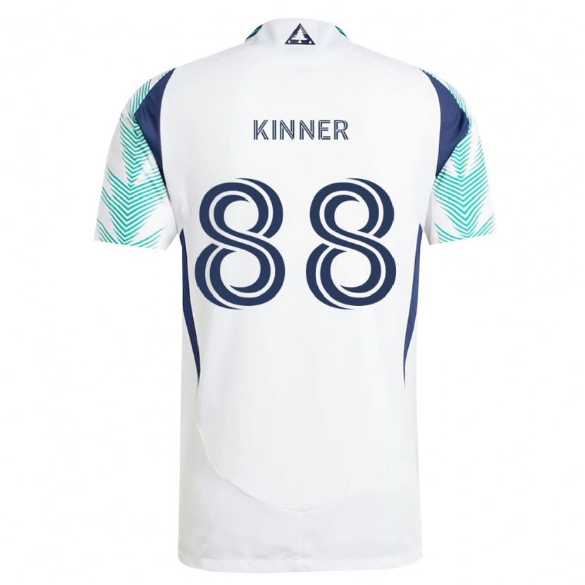 Danxen Dame Sage Kinner #88 Hvit Marineblå Lysegrønn Bortetrøye Drakt Trøye 2026/27 Skjorter T-Skjorte
