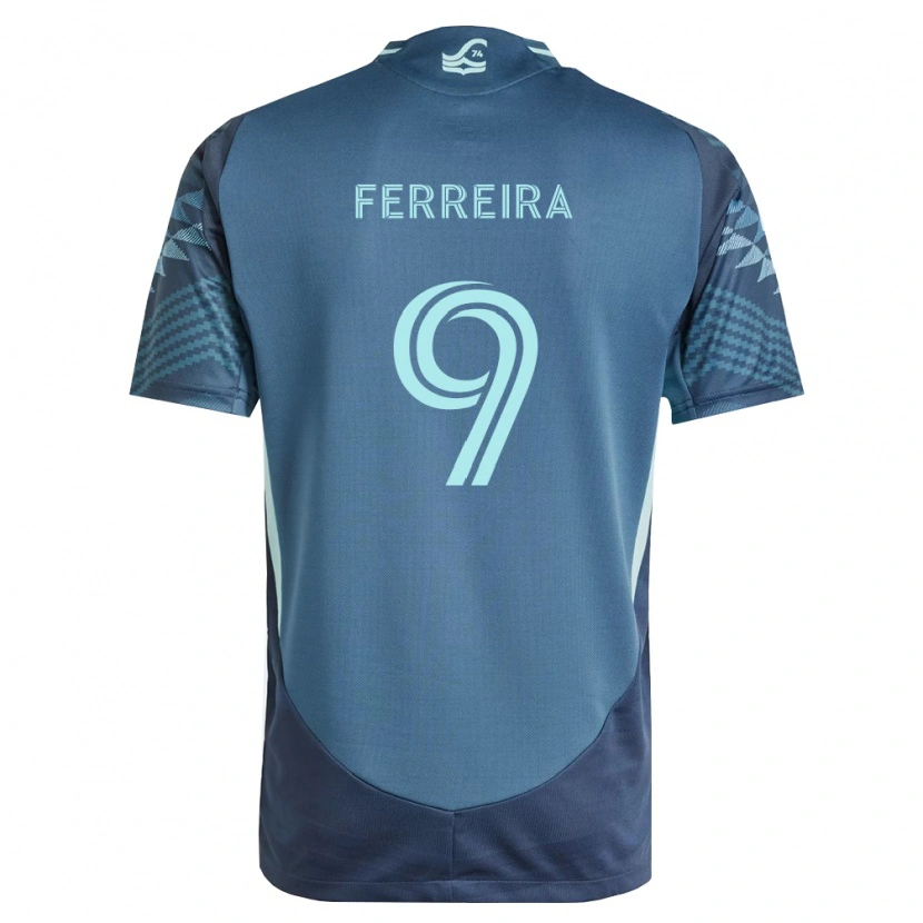 Danxen Dame Jesús Ferreira #9 Marineblå Grønn Bortetrøye Drakt Trøye 2026/27 Skjorter T-Skjorte