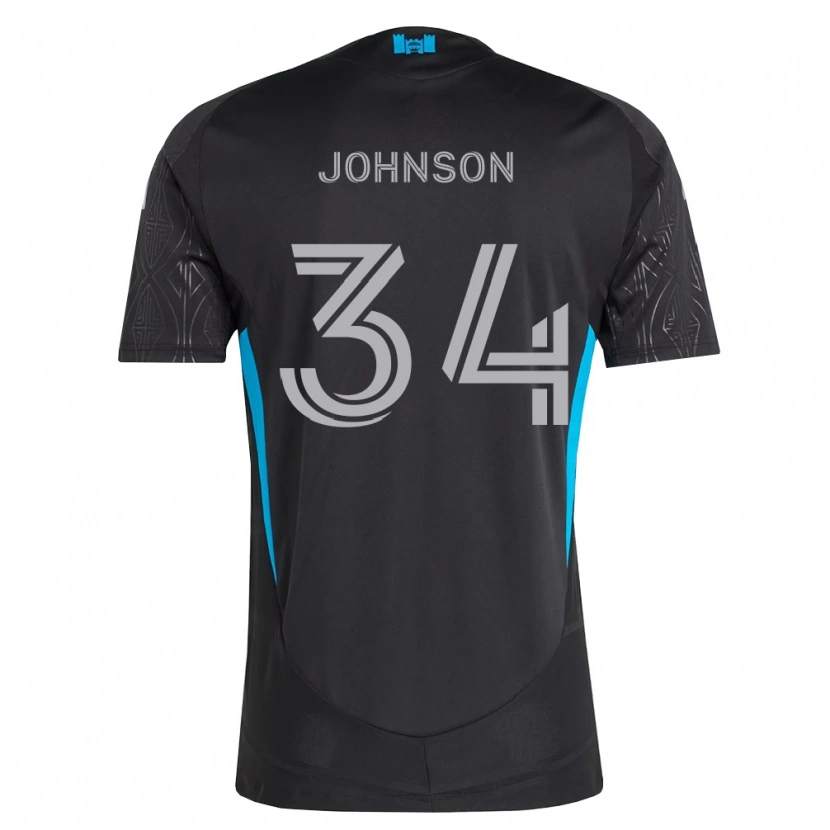 Danxen Dame Andrew Johnson #34 Svart Hvit Himmelblå Bortetrøye Drakt Trøye 2026/27 Skjorter T-Skjorte