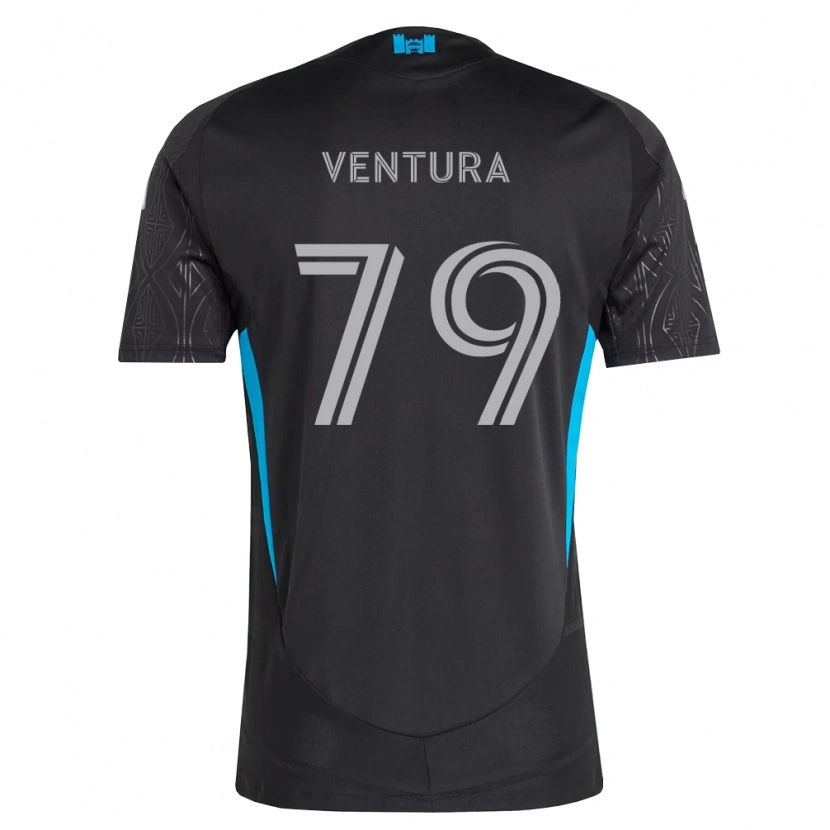Danxen Dame Sebastian Ventura #79 Svart Hvit Himmelblå Bortetrøye Drakt Trøye 2026/27 Skjorter T-Skjorte