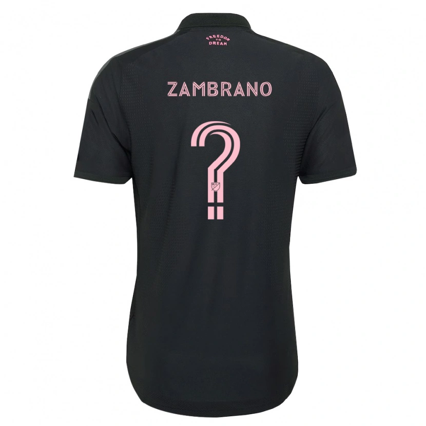 Danxen Dame Matteo Zambrano #0 Rosa Svart Hvit Bortetrøye Drakt Trøye 2026/27 Skjorter T-Skjorte