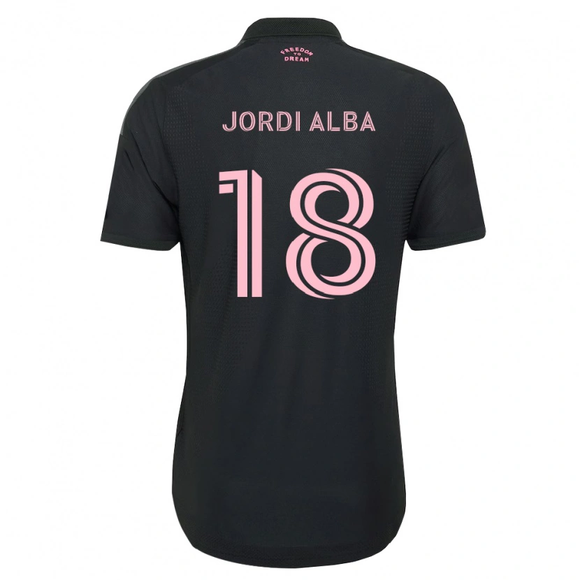 Danxen Dame Jordi Alba #18 Rosa Svart Hvit Bortetrøye Drakt Trøye 2026/27 Skjorter T-Skjorte