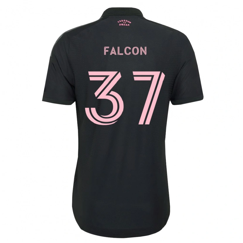 Danxen Dame Maximiliano Falcón #37 Rosa Svart Hvit Bortetrøye Drakt Trøye 2026/27 Skjorter T-Skjorte