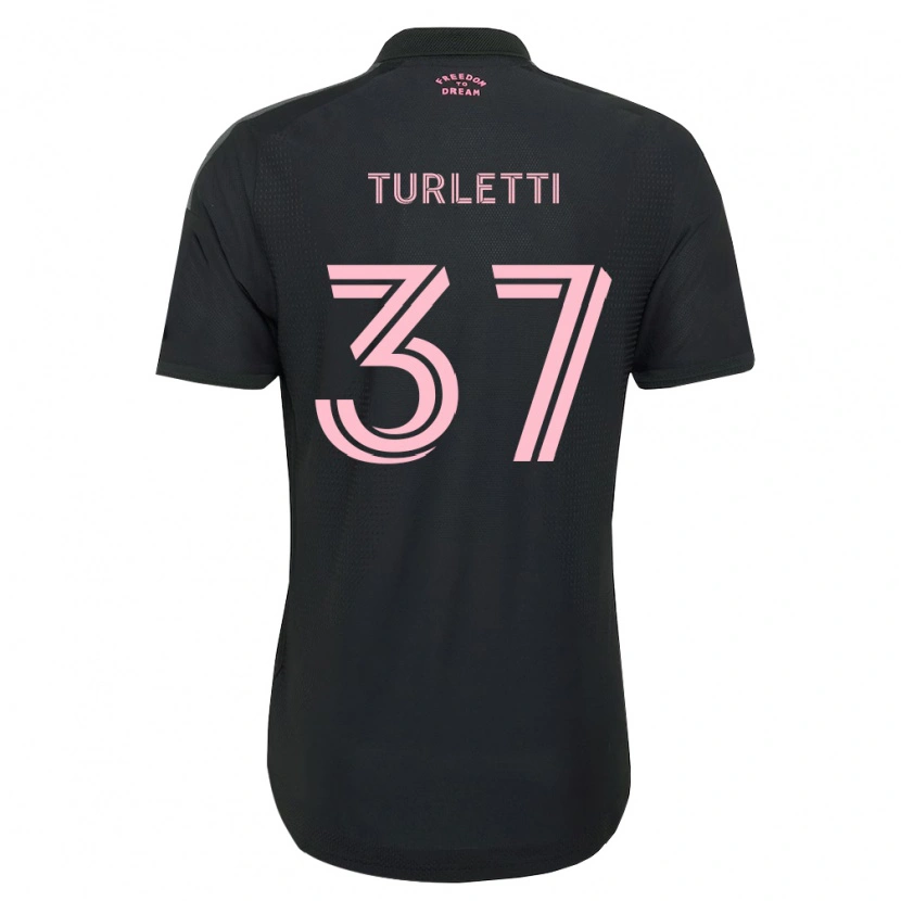 Danxen Dame Mateo Turletti #37 Rosa Svart Hvit Bortetrøye Drakt Trøye 2026/27 Skjorter T-Skjorte