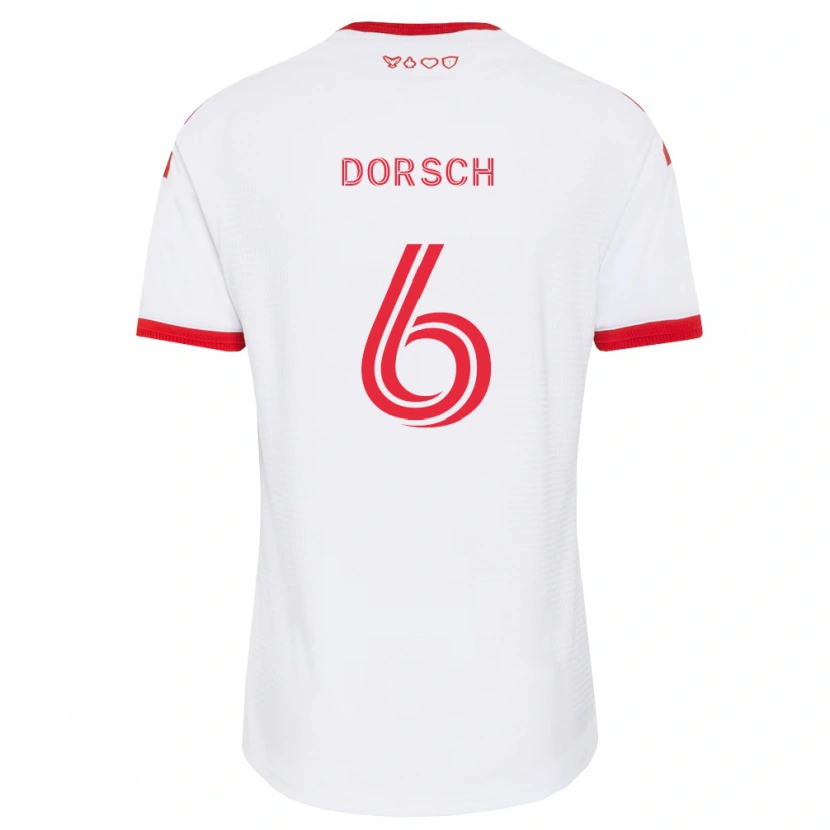 Danxen Dame Niklas Dorsch #6 Hvit Rød Svart Bortetrøye Drakt Trøye 2026/27 Skjorter T-Skjorte