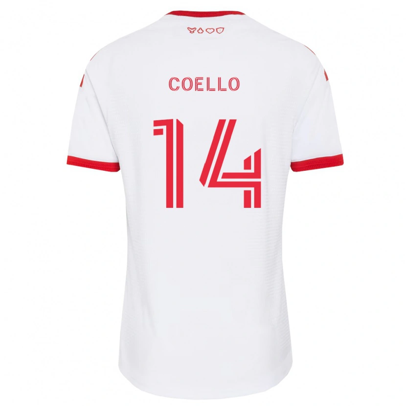 Danxen Dame Alonso Coello #14 Hvit Rød Svart Bortetrøye Drakt Trøye 2026/27 Skjorter T-Skjorte