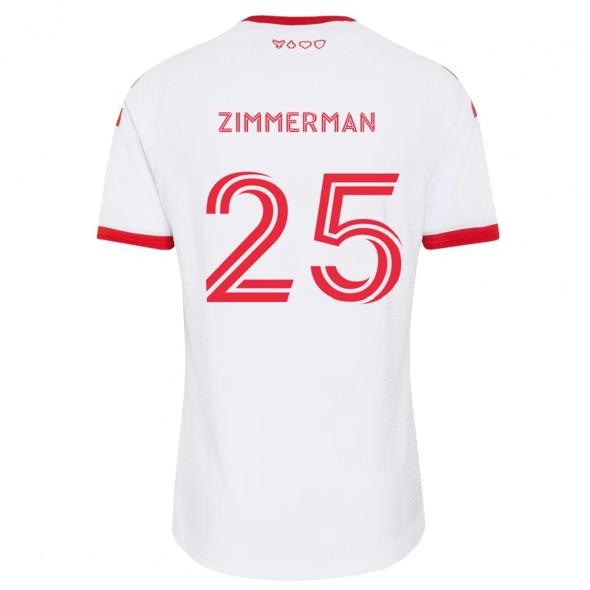 Danxen Dame Walker Zimmerman #25 Hvit Rød Svart Bortetrøye Drakt Trøye 2026/27 Skjorter T-Skjorte