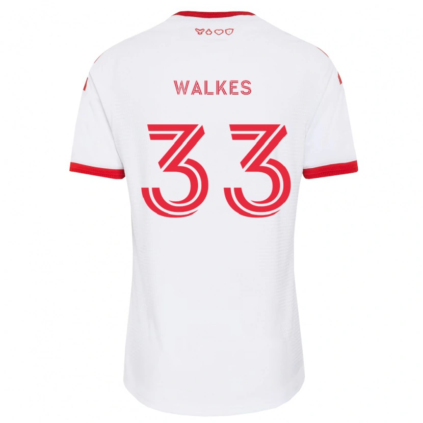 Danxen Dame Reshaun Walkes #33 Hvit Rød Svart Bortetrøye Drakt Trøye 2026/27 Skjorter T-Skjorte