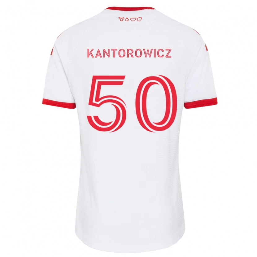 Danxen Dame Dominic Kantorowicz #50 Hvit Rød Svart Bortetrøye Drakt Trøye 2026/27 Skjorter T-Skjorte