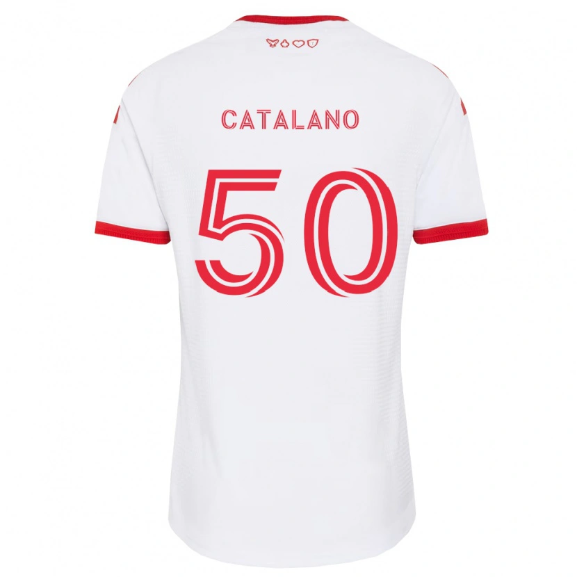 Danxen Dame Gianluca Catalano #50 Hvit Rød Svart Bortetrøye Drakt Trøye 2026/27 Skjorter T-Skjorte
