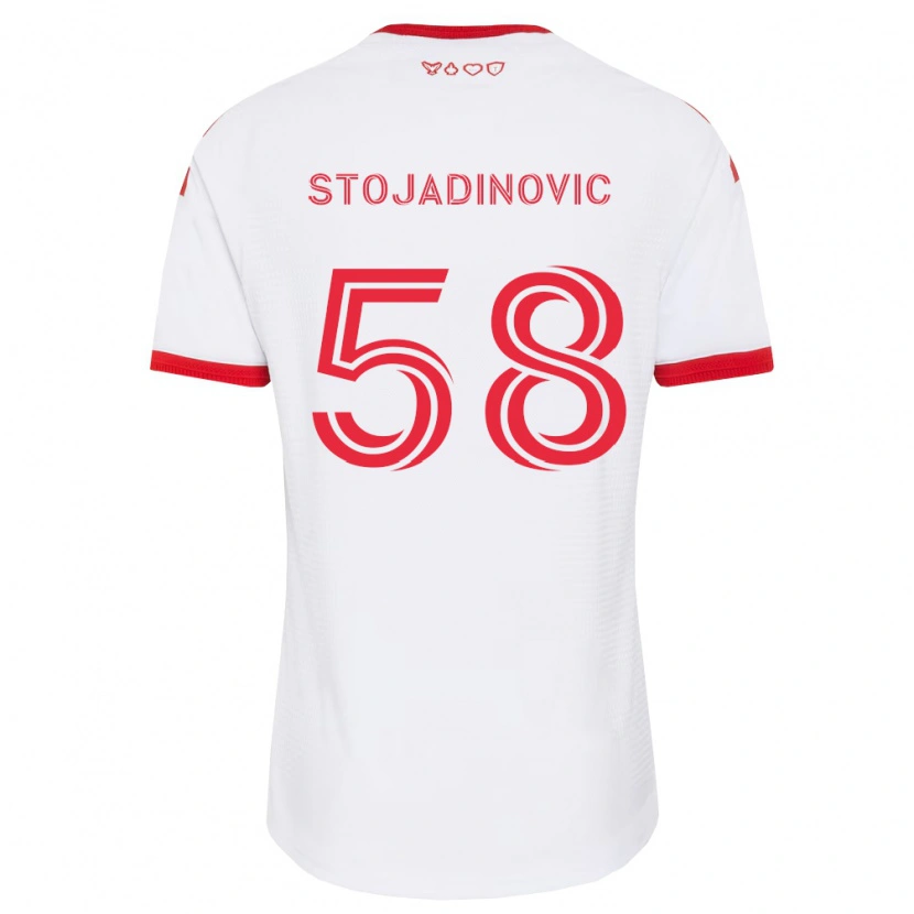 Danxen Dame Marko Stojadinovic #58 Hvit Rød Svart Bortetrøye Drakt Trøye 2026/27 Skjorter T-Skjorte