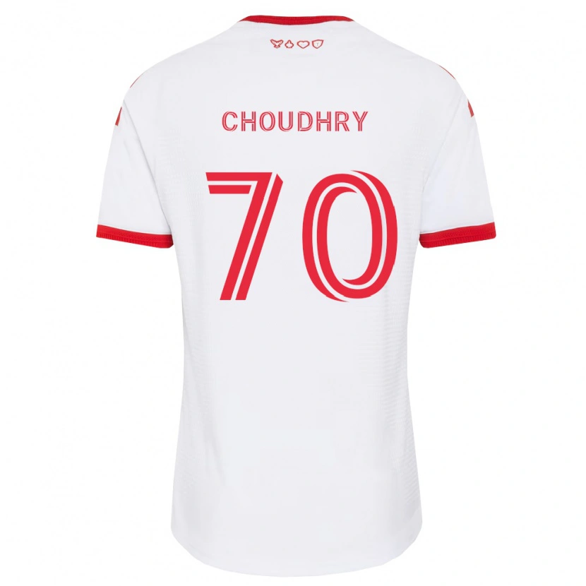 Danxen Dame Benjamin Choudhry #70 Hvit Rød Svart Bortetrøye Drakt Trøye 2026/27 Skjorter T-Skjorte