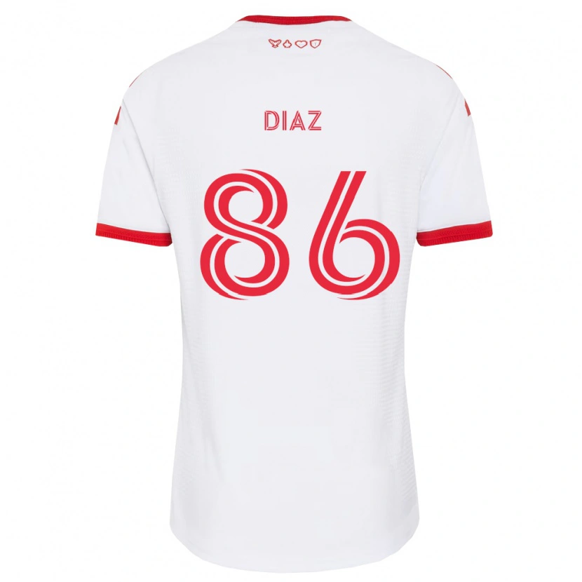 Danxen Dame Alec Díaz #86 Hvit Rød Svart Bortetrøye Drakt Trøye 2026/27 Skjorter T-Skjorte