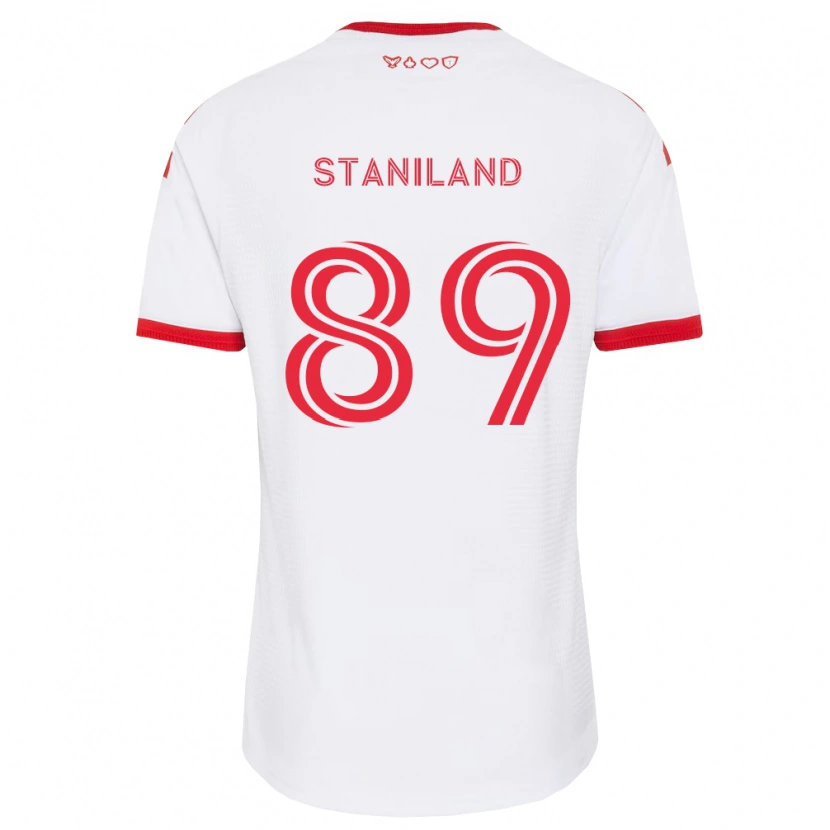 Danxen Dame Charlie Staniland #89 Hvit Rød Svart Bortetrøye Drakt Trøye 2026/27 Skjorter T-Skjorte