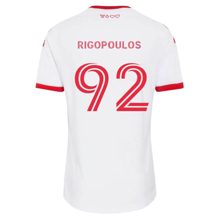 Danxen Dame Theo Rigopoulos #92 Hvit Rød Svart Bortetrøye Drakt Trøye 2026/27 Skjorter T-Skjorte