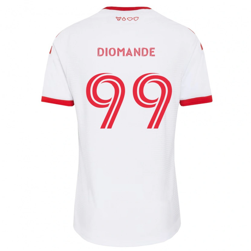 Danxen Dame Adama Diomande #99 Hvit Rød Svart Bortetrøye Drakt Trøye 2026/27 Skjorter T-Skjorte