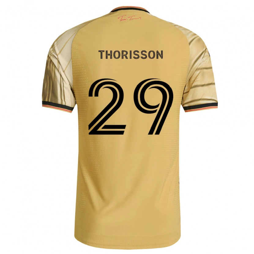 Danxen Dame Nökkvi Thórisson #29 Brun Gul Svart Bortetrøye Drakt Trøye 2026/27 Skjorter T-Skjorte