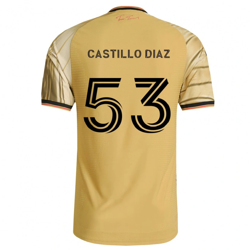 Danxen Dame Jesus Castillo Diaz #53 Brun Gul Svart Bortetrøye Drakt Trøye 2026/27 Skjorter T-Skjorte