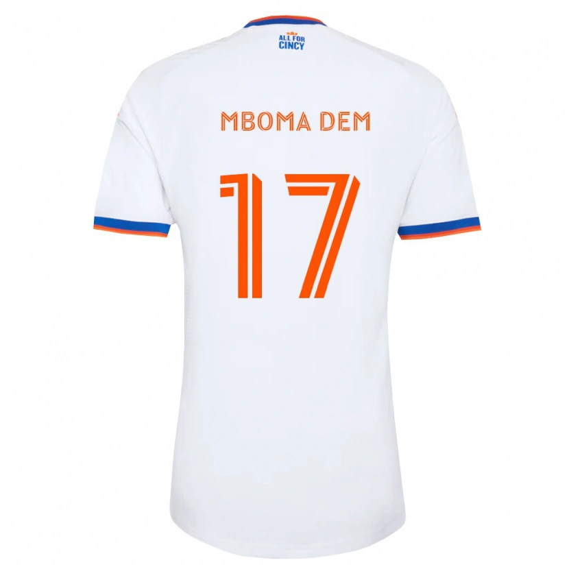 Danxen Dame Kenji Mboma Dem #17 Hvit Marineblå Oransje Bortetrøye Drakt Trøye 2026/27 Skjorter T-Skjorte