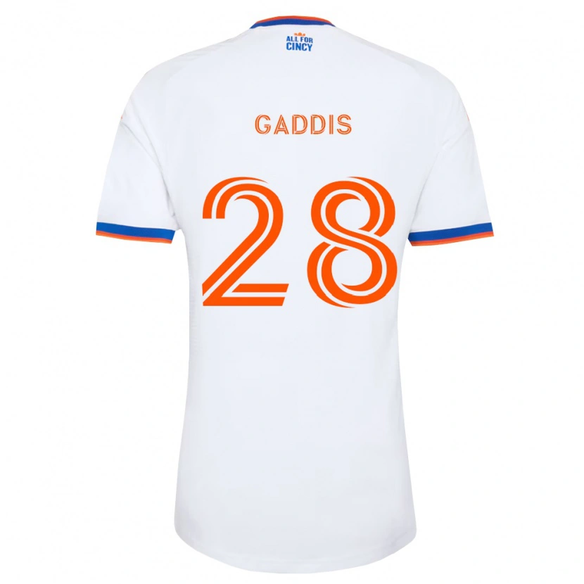 Danxen Dame Raymon Gaddis #28 Hvit Marineblå Oransje Bortetrøye Drakt Trøye 2026/27 Skjorter T-Skjorte