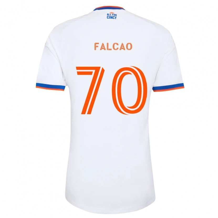 Danxen Dame Kiano Falcao #70 Hvit Marineblå Oransje Bortetrøye Drakt Trøye 2026/27 Skjorter T-Skjorte