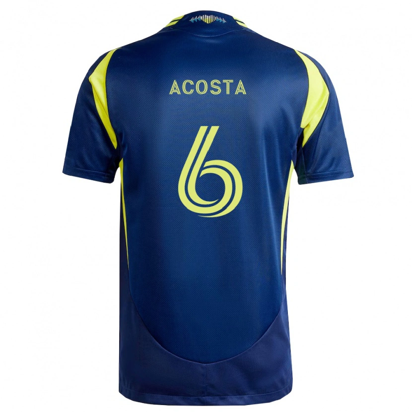 Danxen Dame Bryan Acosta #6 Gul Marineblå Bortetrøye Drakt Trøye 2026/27 Skjorter T-Skjorte